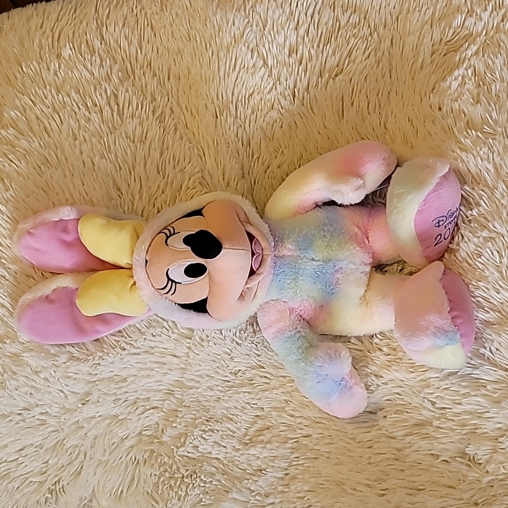 Disney Store Easter 2020 18" Minnie Mouse Plush Bunny Tie Dye w/Tags